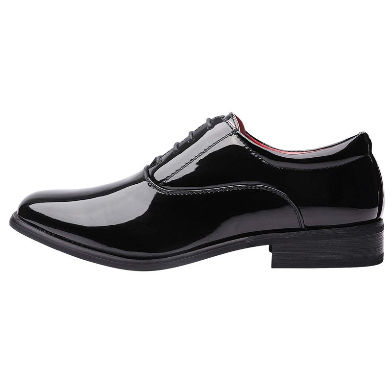 Bruno Marc Men's Dress Shoes, Faux Leather Oxford Tuxedo Shoes, Classic Lace-Up Design, Comfortable Leather Lining, Durable Wooden Heel, Formal Events, Size 13,Black,CEREMONY-05 - Image 2